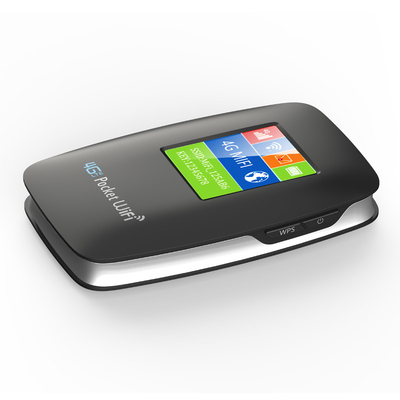el router móvil 4G de los apuroses de WIFI del bolsillo 3000mAh con negro de la pantalla desbloqueó